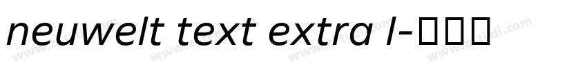 neuwelt text extra l字体转换